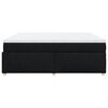 vidaXL Boxspringbett mit Matratze Schwarz 180x200 cm Stoff