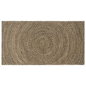 vidaXL Bereichsteppiche Nat&uuml;rlich und Schwarz 60 x 110 cm Jute