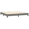 vidaXL Boxspringbett mit Matratze Dunkelgrau 200x200 cm Stoff