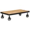 vidaXL Couchtisch mit Rollen Massivholz Mango 100x55x26 cm