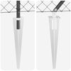 vidaXL Zaunpfosten Grau 25 x 1,4 m (60 x 60 mm Gitter) Stahl und PVC