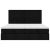 vidaXL Ottoman-Bett mit Matratzen Schwarz 200x200 cm Stoff