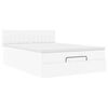 vidaXL Ottoman-Bett mit Matratze Wei&szlig; 140x190 cm Kunstleder