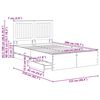 vidaXL Bettrahmen Graues Sonoma 120 x 190 cm Ingenieurs Holz