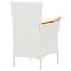 vidaXL 7-tlg. Garten-Essgruppe Poly Rattan Wei&szlig;