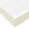 vidaXL Bettrahmen mit Matratze Creme 200 x 200 cm Stoff