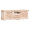 vidaXL TV-Schrank Wei&szlig; 120x30x40 cm Massivholz Mango