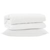 vidaXL Bettdecken Set mit Kissen 2 pcs Wei&szlig; Mikrofaser