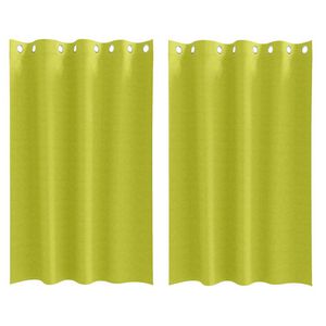 vidaXL Verdunkelungs-Vorh&auml;nge mit Ringen 2 pcs Gr&uuml;n 175 x 140 cm