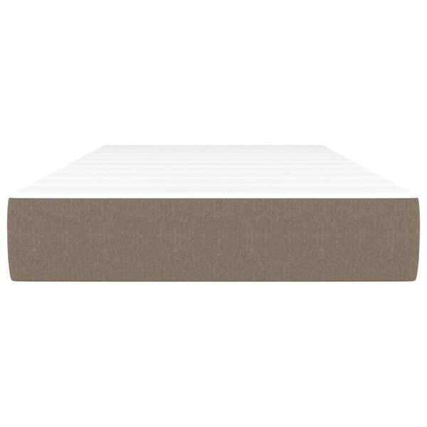 vidaXL Taschenfederkernmatratze Mittel Taupe 120x190x20 cm Stoff