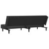 vidaXL Schlafsofa 2-Sitzer Schwarz Kunstleder
