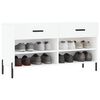 vidaXL Schuhbank Wei&szlig; 102x35x55 cm Holzwerkstoff