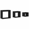 vidaXL Nestingtisch 3 pcs Schwarz Eichen-Optik Holzwerkstoff