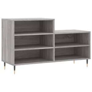 vidaXL Schuhregal Grau Sonoma 102x36x60 cm Holzwerkstoff