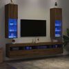 vidaXL TV-Schr&auml;nke mit LED-Leuchten 2 Stk. Artisan-Eiche 30,5x30x102cm