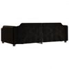 vidaXL Tagesbett Ausziehbar Schwarz 90x190 cm Stoff