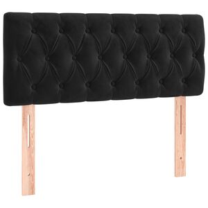 vidaXL Kopfteil Schwarz 100x7x78/88 cm Samt