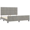 vidaXL Bettgestell ohne Matratze Hellgrau 160x200 cm Samt