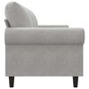 vidaXL 3-Sitzer-Sofa Hellgrau 180 cm Samt