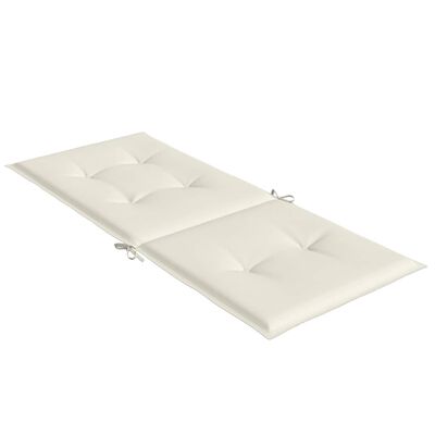 vidaXL Hochlehner-Auflagen 4 Stk. Melange Creme 120x50x4 cm Stoff