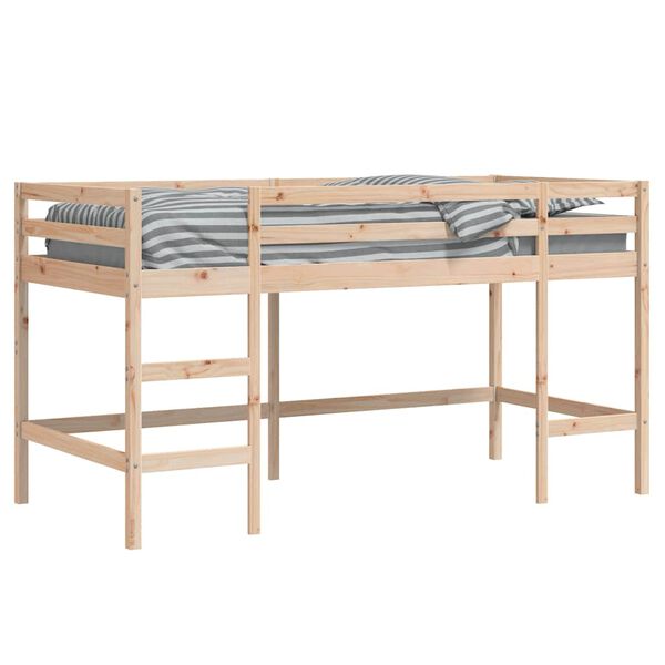 vidaXL Kinderhochbett mit Leiter 90x190 cm Massivholz Kiefer