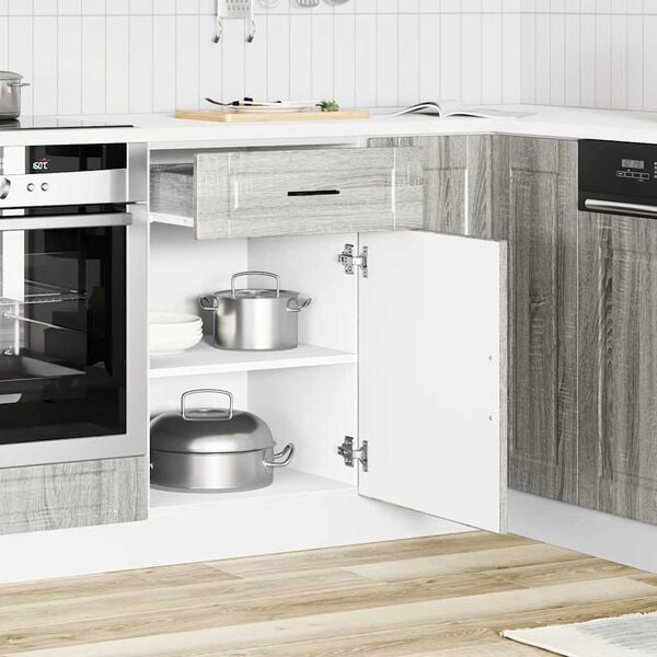 vidaXL Küchenunterschrank Porto Grau Sonoma Holzwerkstoff