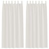 vidaXL Voile-Vorhang mit Vorh&auml;ngen 2 pcs Creme 245 x 140 cm Polyester