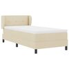 vidaXL Boxspringbett mit Matratze mit Kopfteil Creme 80 x 200 cm Stoff