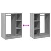 vidaXL Kleiderschrank Grau Sonoma 77x48x102 cm Holzwerkstoff