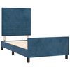 vidaXL Bettgestell ohne Matratze Dunkelblau 90x190 cm Samt