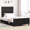vidaXL Boxspringbett mit Kopfteil Schwarz 120 x 200 cm Samt