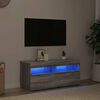 vidaXL TV-Schrank mit LED-Leuchten Grau Sonoma 90x35x40 cm