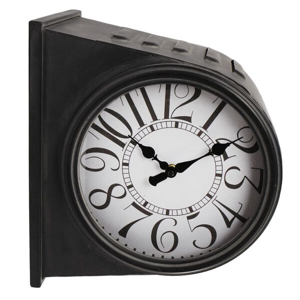 Gifts Amsterdam Wanduhr Glasgow Metall Schwarz 28x21x31,5 cm