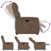 vidaXL Massagesessel mit Aufstehhilfe Braun Stoff
