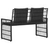 vidaXL Bank Outdoor Uni Schwarz und Dunkelgrau 116 x 55 x 82 cm