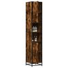 vidaXL Badschrank R&auml;uchereiche 35x37,5x188,5 cm Holzwerkstoff Metall