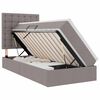 vidaXL Aufbewahrungsbett mit Matratze Taupe 90 x 200 cm Polyester