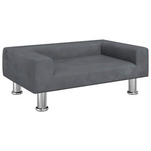 vidaXL Kindersofa Dunkelgrau 70x45x26,5 cm Samt