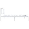 vidaXL Bettgestell mit Kopfteil Metall Wei&szlig; 90x190 cm