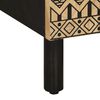 vidaXL Nachttisch Schwarz 50x33x60 cm Raues Mangoholz