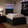 vidaXL Boxspringbett mit Matratze Schwarz 120x190 cm Samt