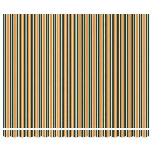 vidaXL Einziehbare Markise Gr&uuml;n und Gelb 400 x 300 cm Stoff und Metall