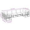 vidaXL Gartensofa-set mit Kissen 7 pcs Schwarz Aluminium