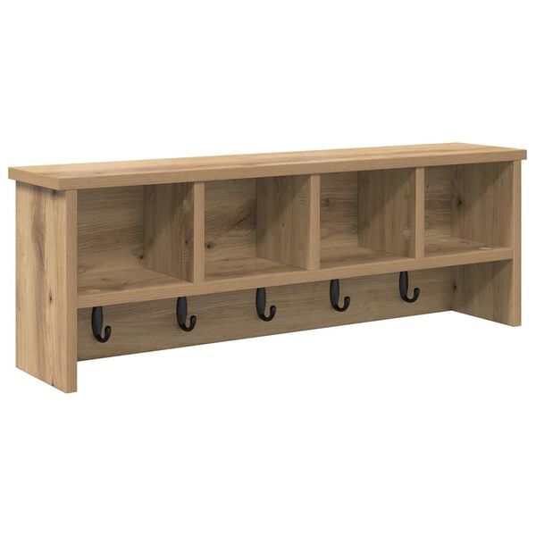 vidaXL Wandmontierter Kleiderst&auml;nder Artisan-Eiche 75 x 16 x 26 cm