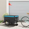 vidaXL Fahrradanh&auml;nger Schwarz und Blau 45 kg Eisen