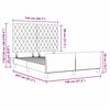 vidaXL Boxspringbett mit Kopfteil Dunkelgrau 140 x 200 cm Samt