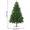 vidaXL Weihnachtsbaum mit 300 LEDs mit St&auml;nder Gr&uuml;n 180 cm PE