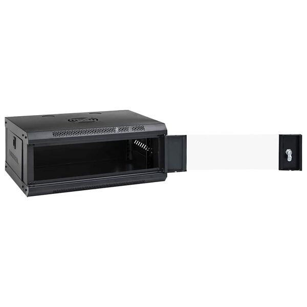 vidaXL Netzwerkschrank mit Speicher Schwarz 53 x 35 x 21 cm Stahl