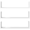 vidaXL Wandregale 3 Stk. Wei&szlig; 80x18x18 cm Holzwerkstoff