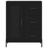 vidaXL Highboard Schwarz 69,5x34x180 cm Holzwerkstoff